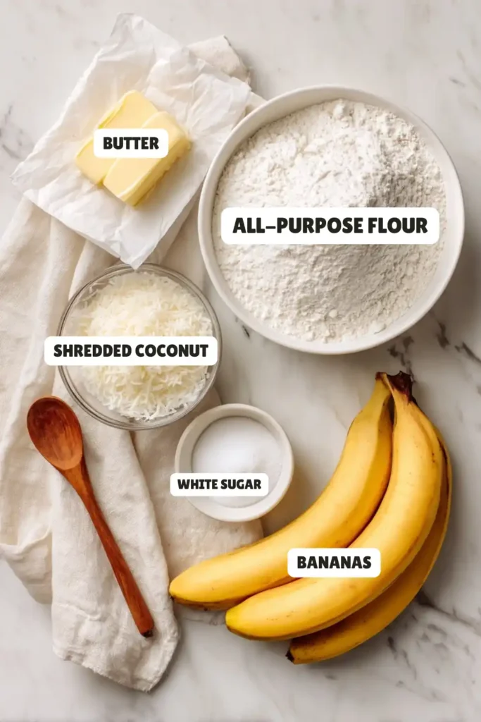 Coconut Banana Bread Ingredients