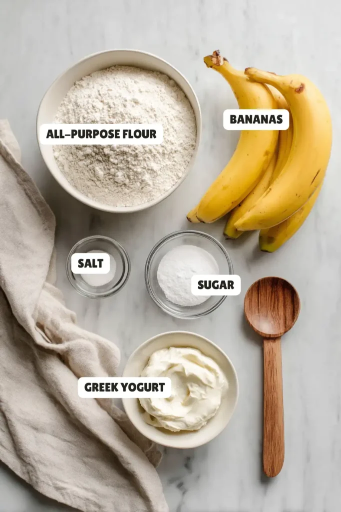 Greek Yogurt Banana Bread Ingredients