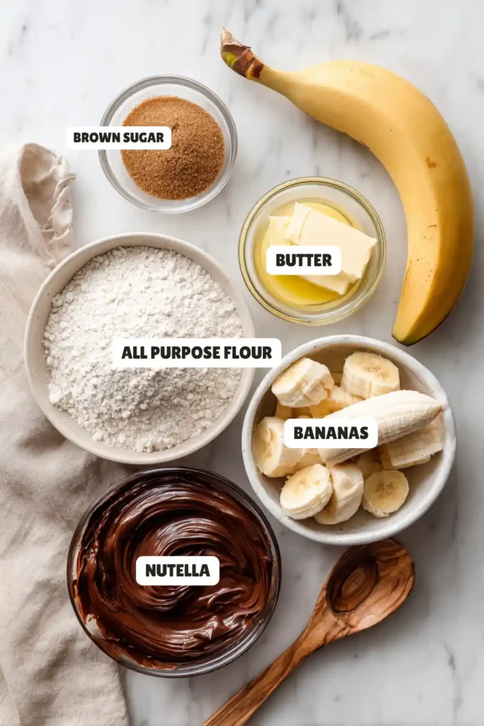 Nutella Banana Bread Ingredients