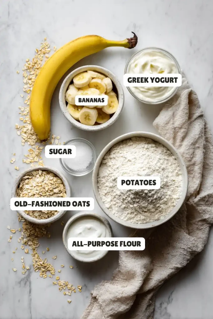 Oatmeal Banana Bread Ingredients