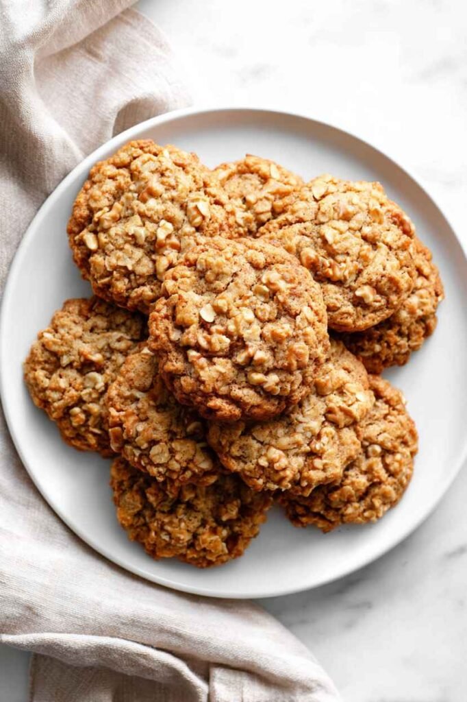 Chewy Oatmeal Walnut Cookies