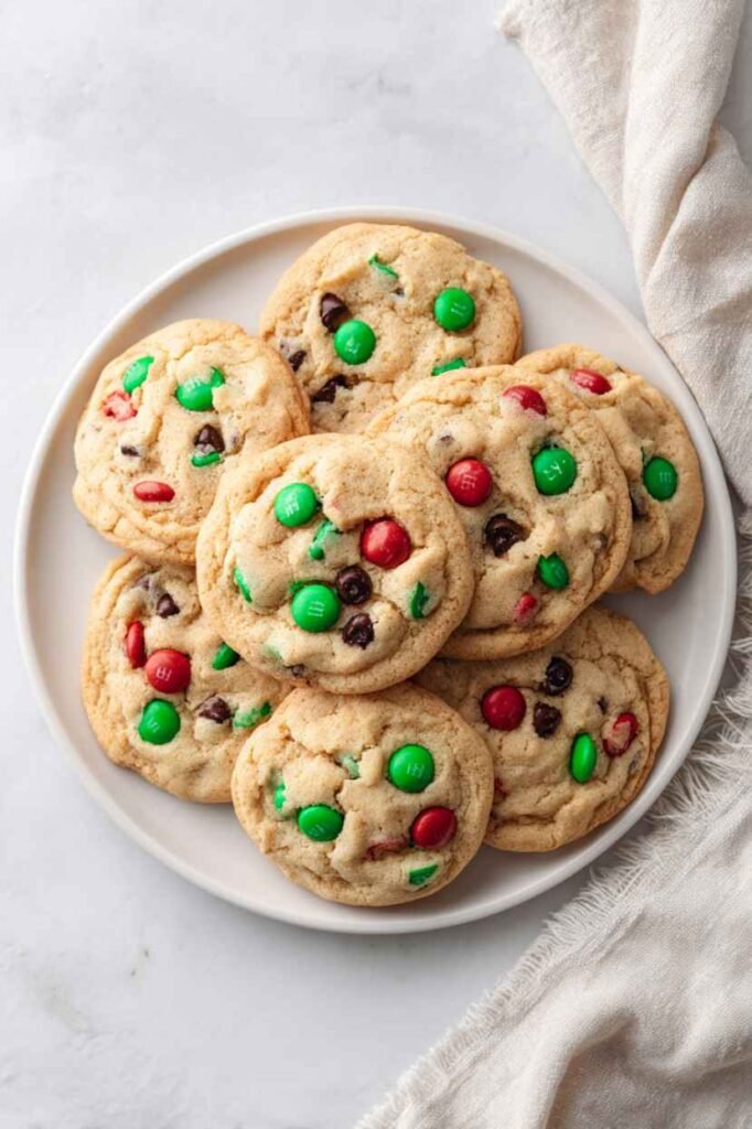 Christmas M&M Cookies