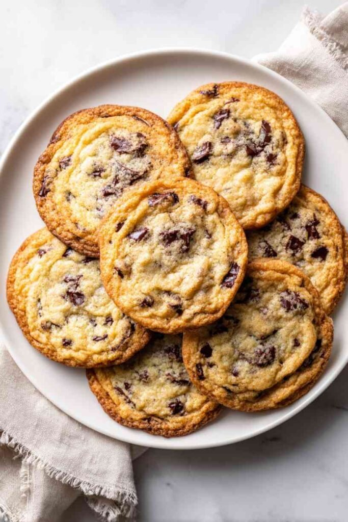 Crispy Thin Chocolate Chip Cookies