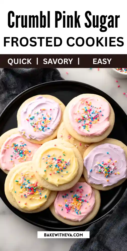 Crumbl Pink Sugar Frosted Cookies