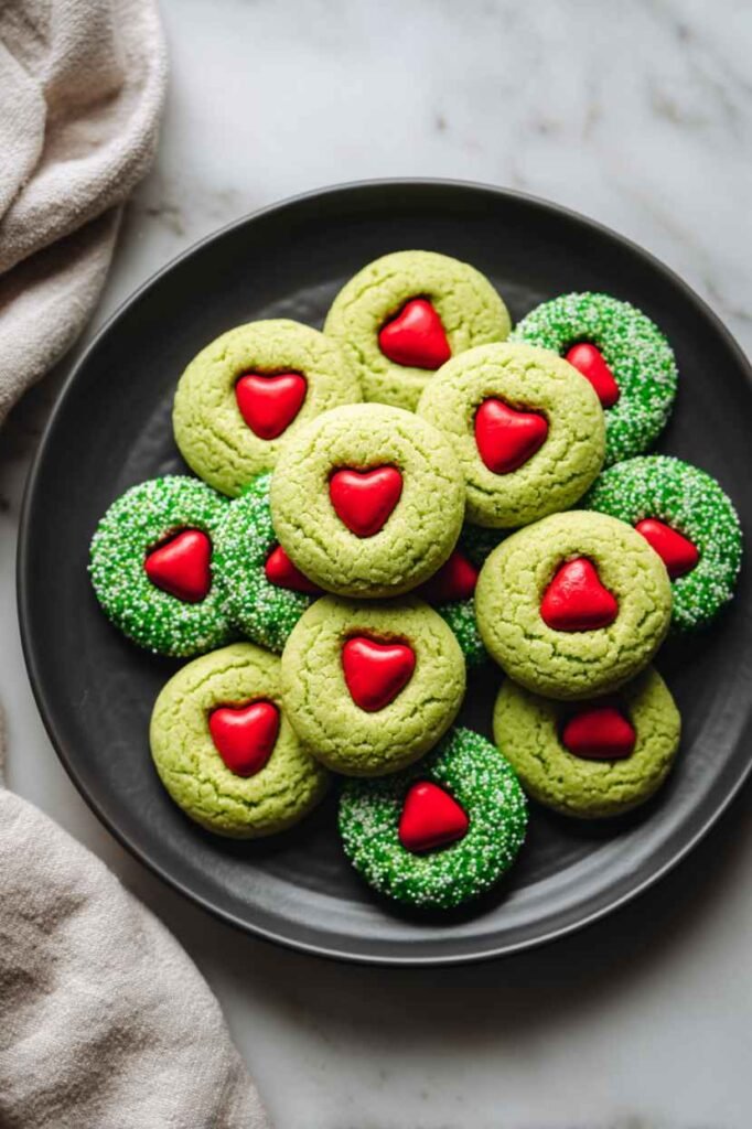 Grinch Cake Mix Cookies