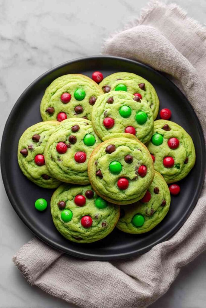 Grinch Chocolate Chip Cookies