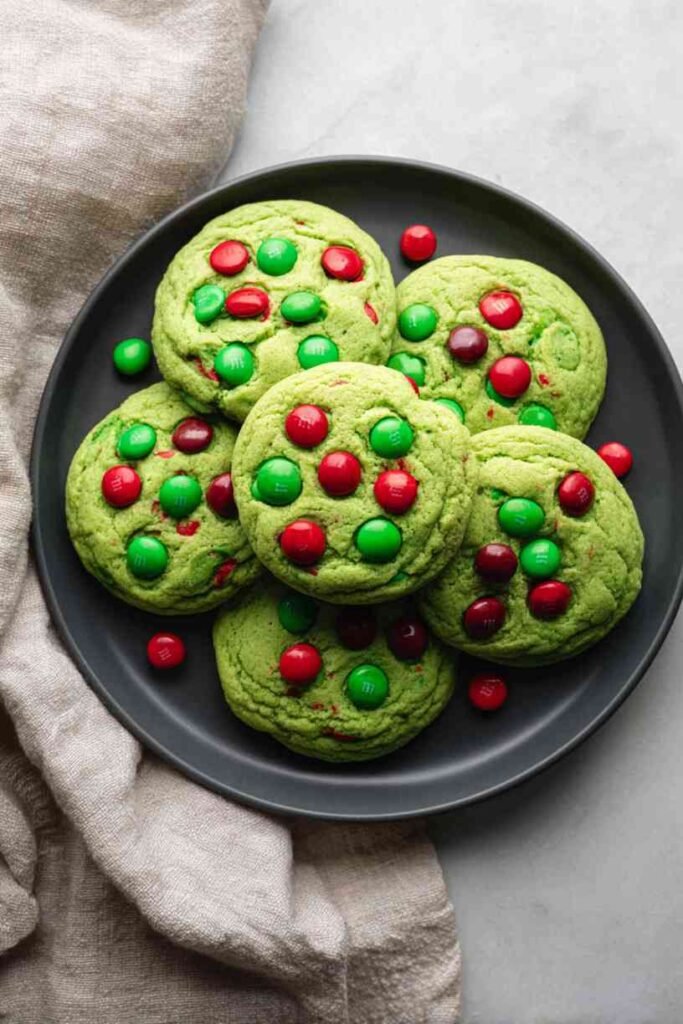 Grinch M&M Cookies