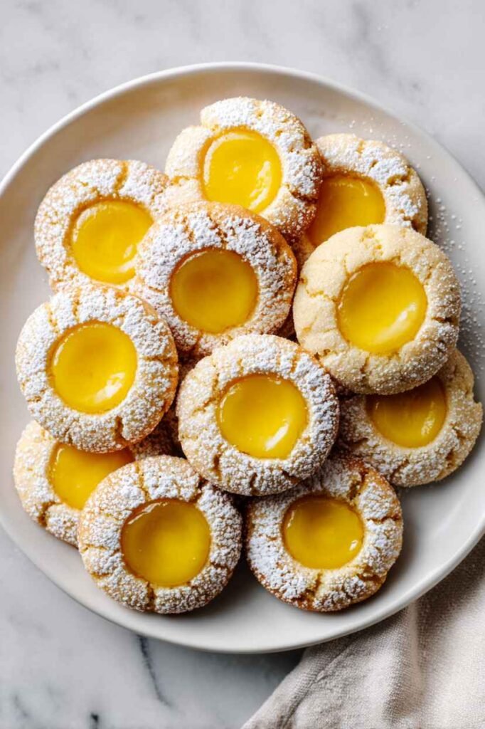 Lemon Curd Thumbprint Cookies