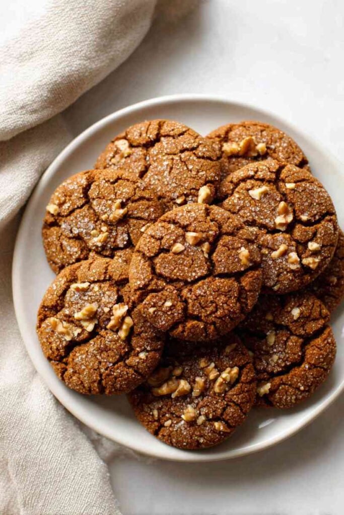 Molasses Walnut Cookies