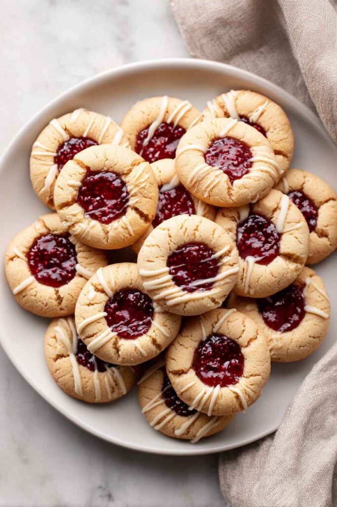 Raspberry Thumbprint Cookies