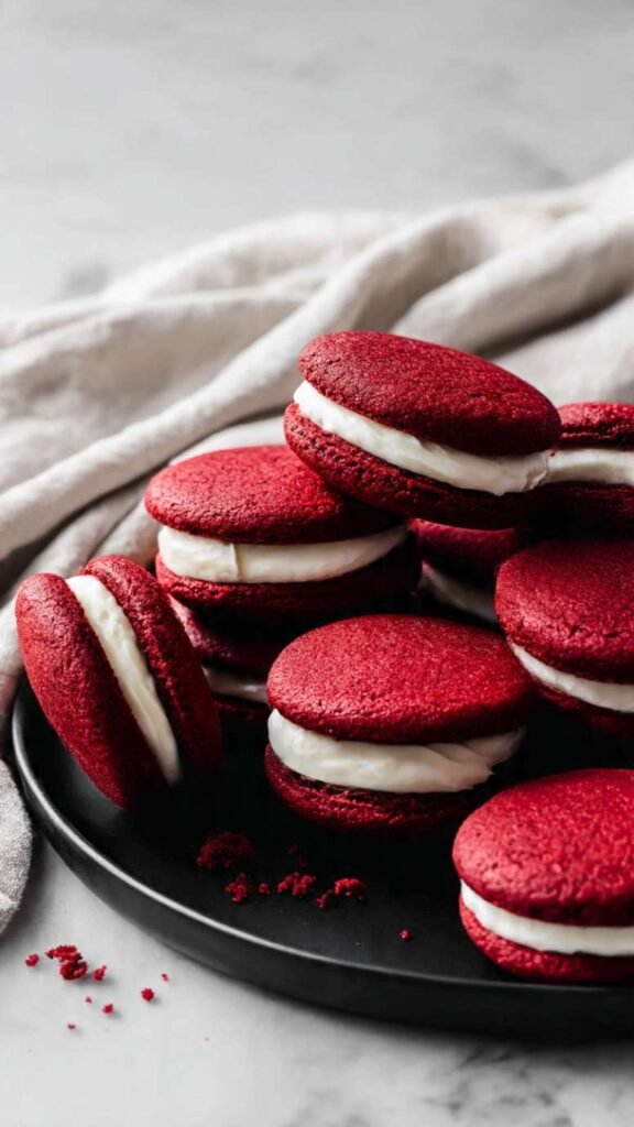 Red Velvet Sandwich Cookies