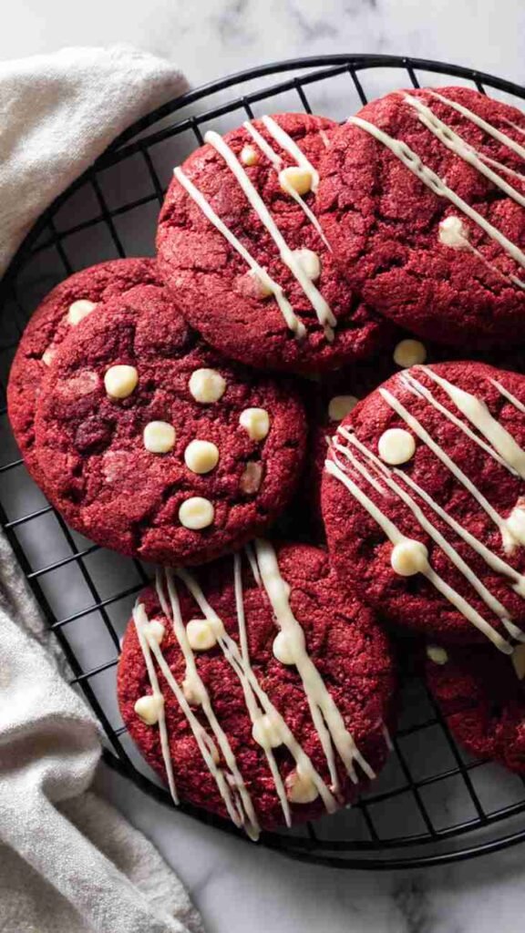 Red Velvet White Chocolate Cookies