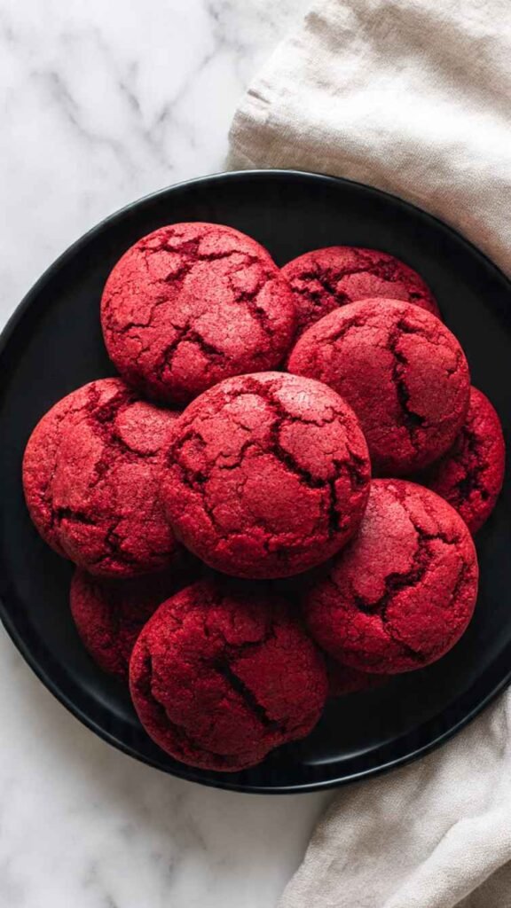 Soft & Chewy Red Velvet Cookies