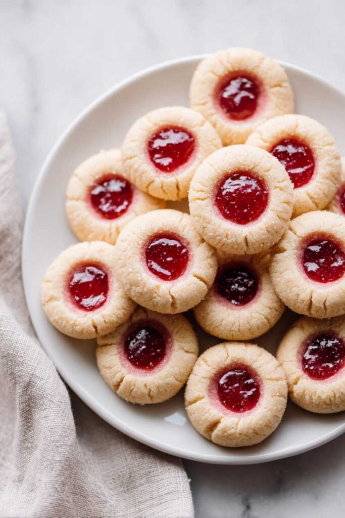 Strawberry Thumbprint Cookies