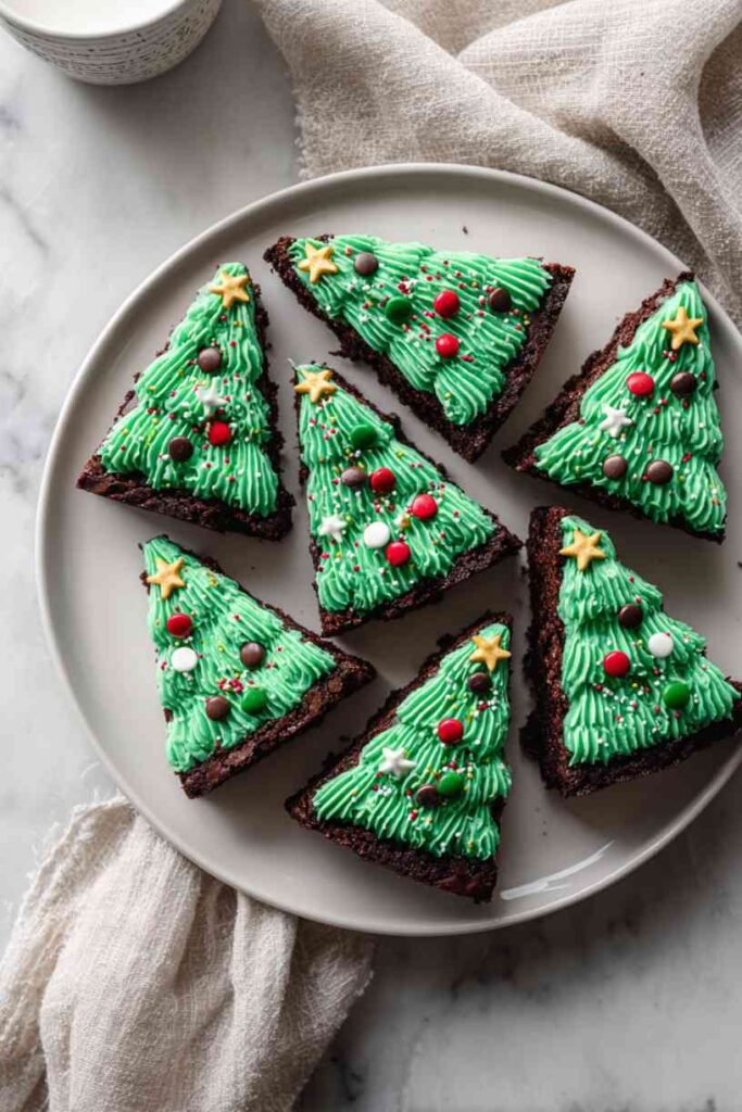 Christmas Tree Brownies