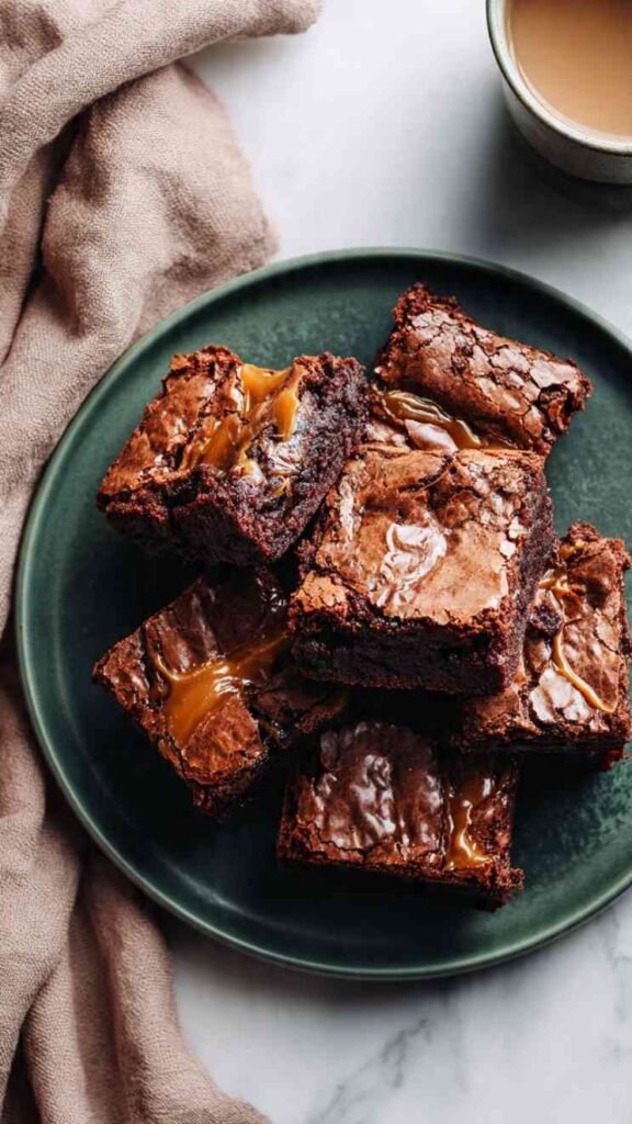 Fudgy Caramel Brownies