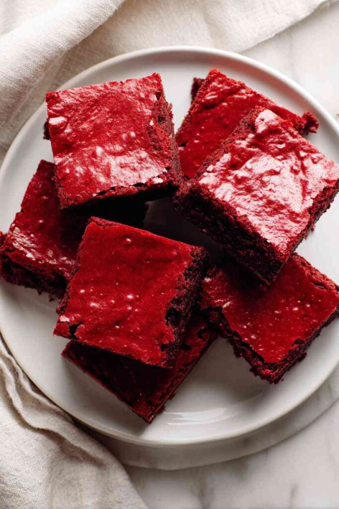 Fudgy Red Velvet Brownies