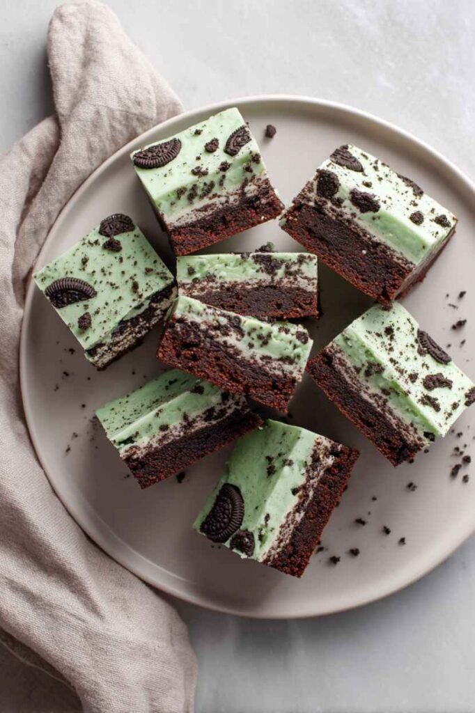 Mint Oreo Brownies