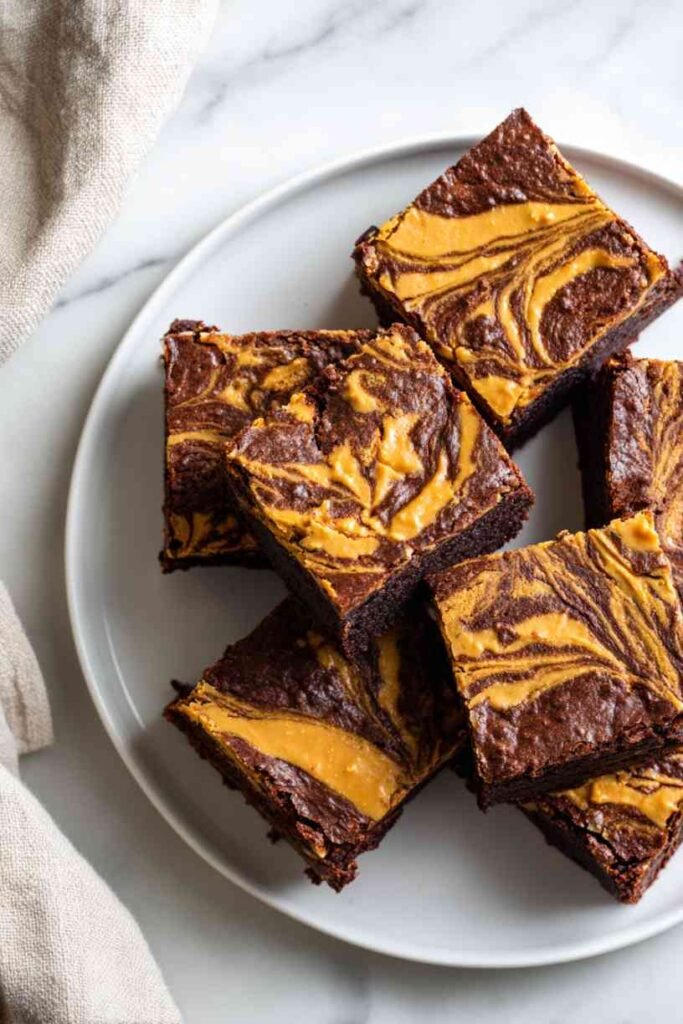 Peanut Butter Swirl Brownies
