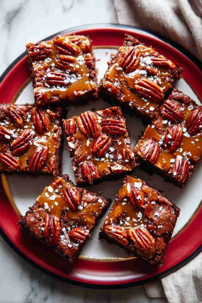 Salted Caramel Pecan Pie Brownies