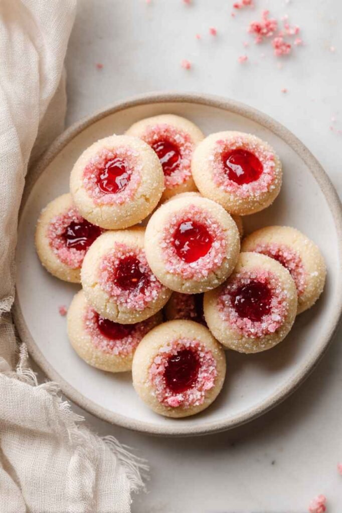 Strawberry Thumbprint Cookies