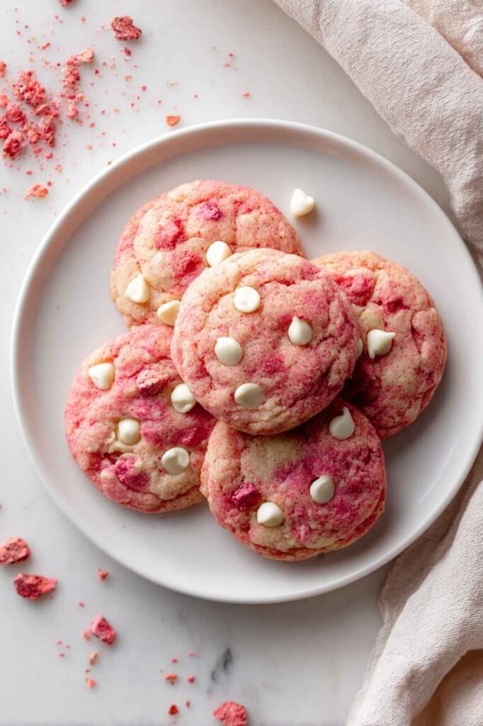Strawberry White Chocolate Cookies