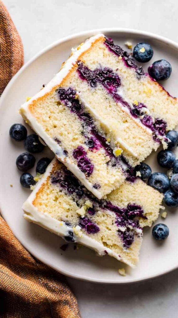 Lemon Blueberry Layer Cake Recipe
