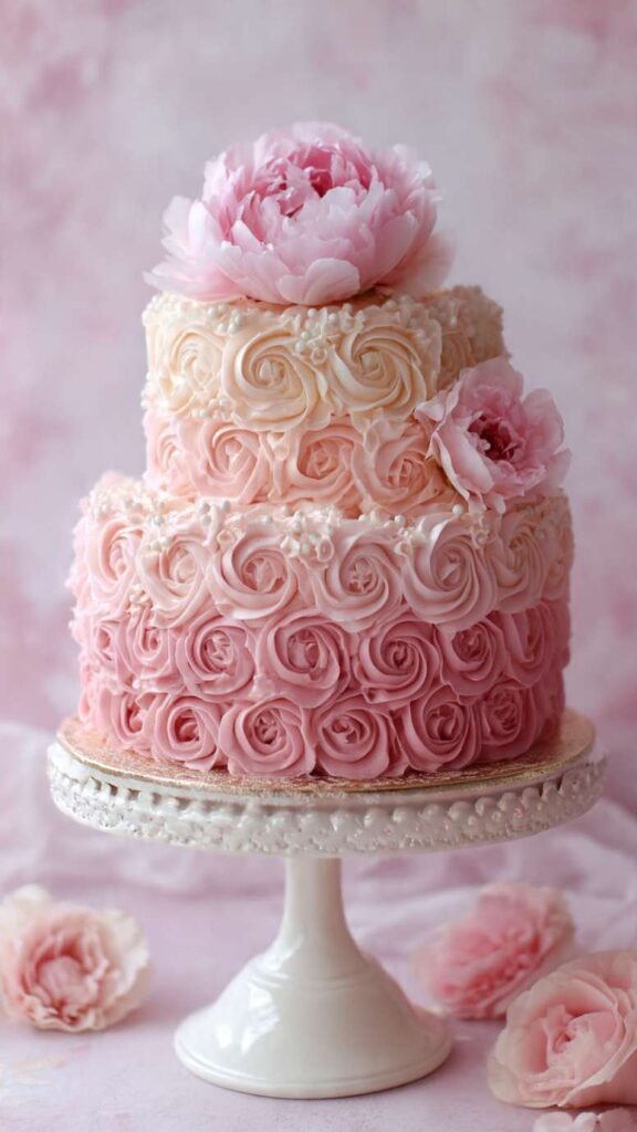  Vintage Rosette Cake