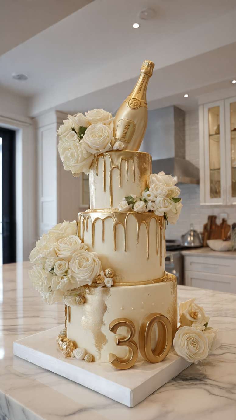 10 Fabulous 30th Birthday Cake Ideas for Women - Bakewitheva