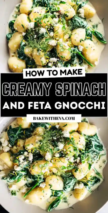 Creamy Spinach and Feta Gnocchi, gluten-free