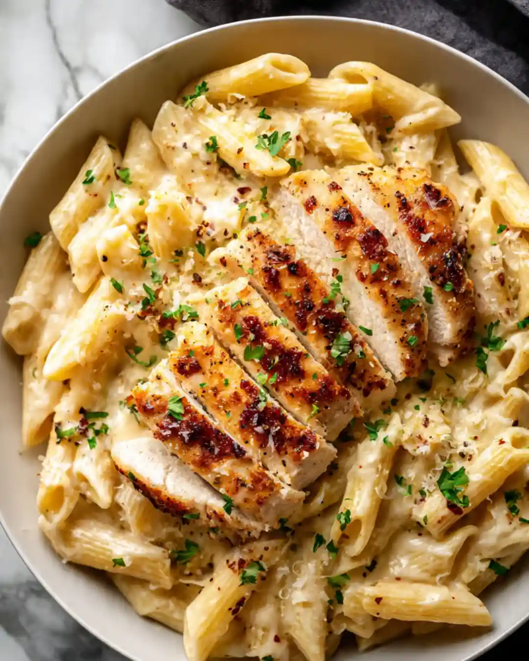 Garlic Parmesan Chicken Pasta