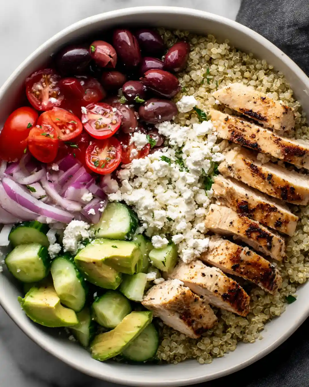 Greek Chicken Quinoa Bowl