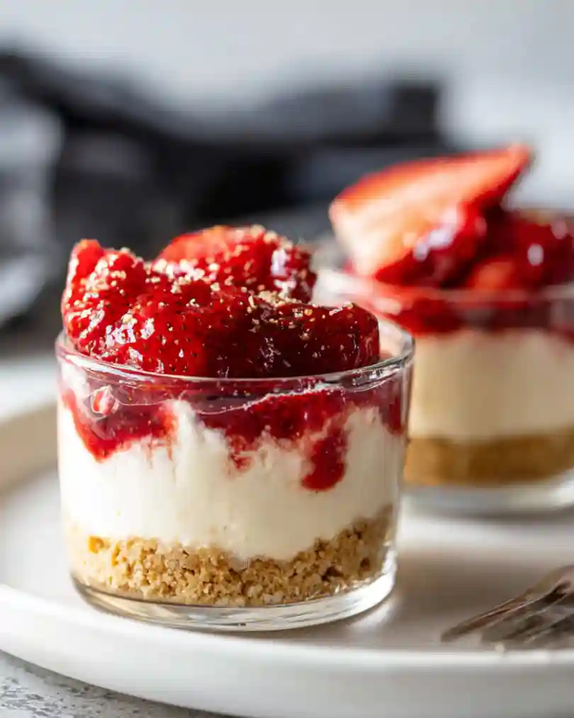 No-Bake Strawberry Cheesecake Cups
