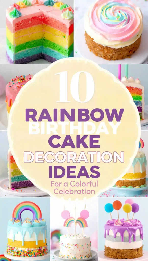 10 Bright and Beautiful Rainbow Birthday Cake Decoration Ideas for a Colorful Celebration
