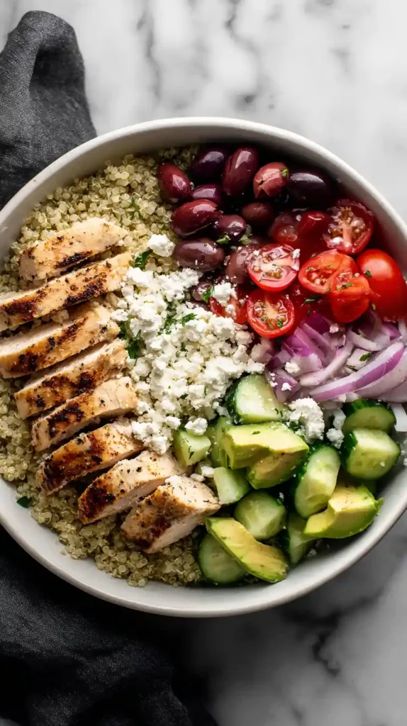 Greek Chicken Quinoa Bowl