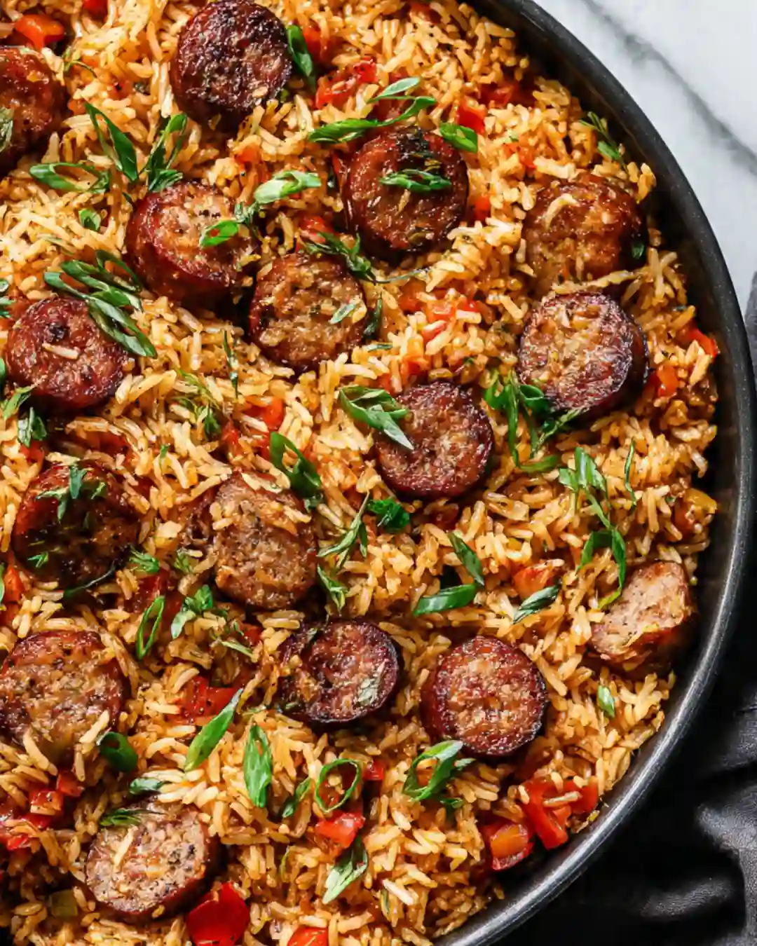 Cajun Sausage and Rice Skillet